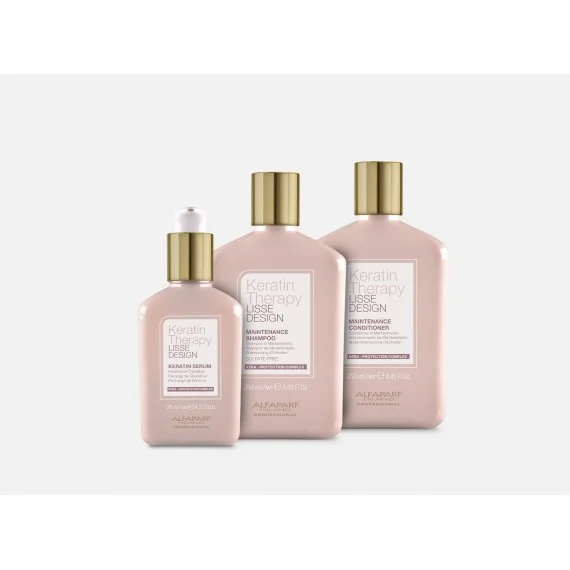 Alfaparf Lisse Design Keratin Therapy Shampoo+Conditioner+Serum 250+250+125ml