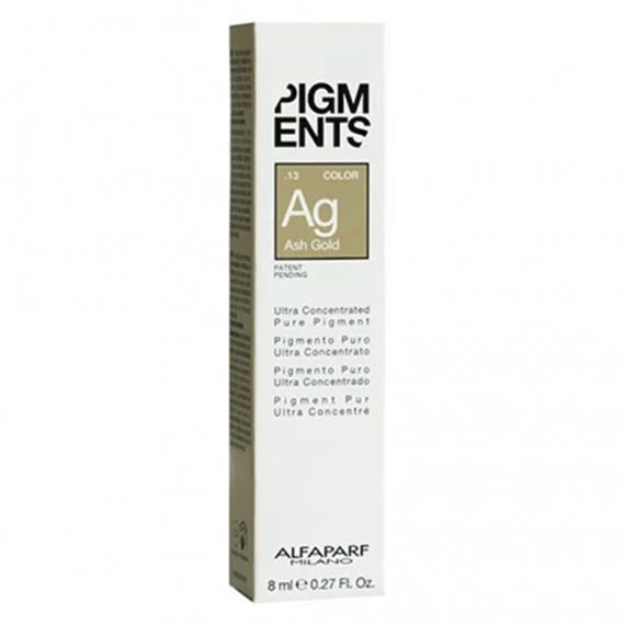 Alfaparf Pigments Ash Gold 8ml - Pigmento Puro Ultra Concentrato capelli biondi e castani chiari