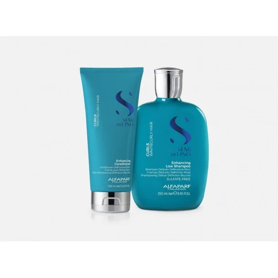 Alfaparf Semi Di Lino CurlsEnhancing Low Shampoo+Enhancing Conditioner 250+200ml - kit capelli ricci/mossi