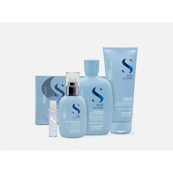 Alfaparf Semi Di Lino Density Thickening Shampoo+Conditioner+Cream+Lotion 250+200+125+6x13ml
