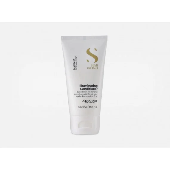 Alfaparf Semi Di Lino Diamond Illuminating Conditioner 50ml TRAVEL SIZE - balsamo illuminante capelli normali e opachi