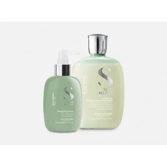 Alfaparf Semi Di Lino Scalp Renew Shampoo Lenitivo+Tonico Riequilibrante 250+125ml