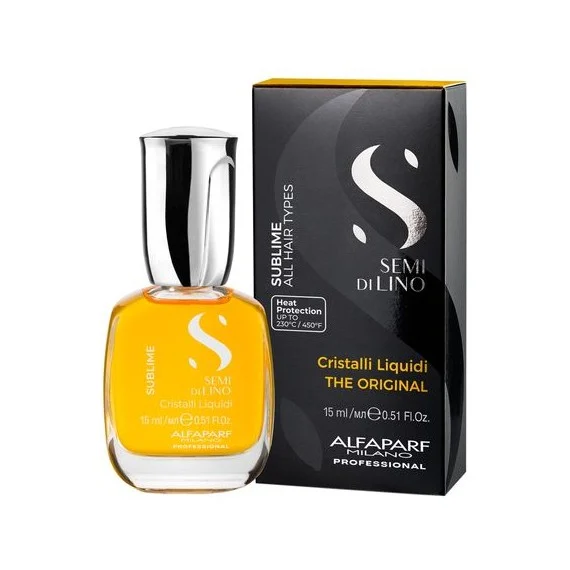 Alfaparf Semi Di Lino Sublime Cristalli Liquidi 15ml - siero illuminante per tutti i tipi di capelli