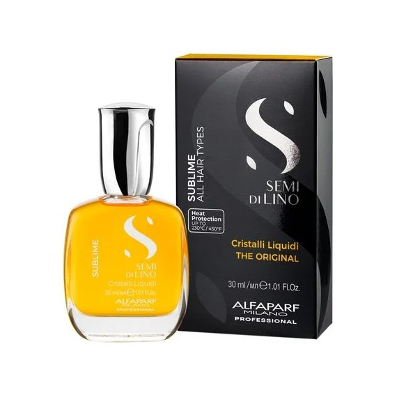 Alfaparf Semi Di Lino Sublime Cristalli Liquidi 30ml - siero illuminante per tutti i tipi di capelli