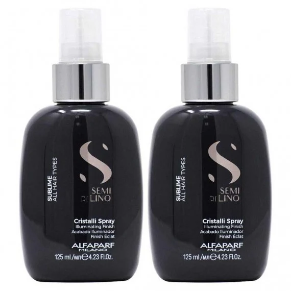 Alfaparf Semi Di Lino Sublime Cristalli Spray 125ml 2 PEZZI - spray finish illuminante tutti capelli