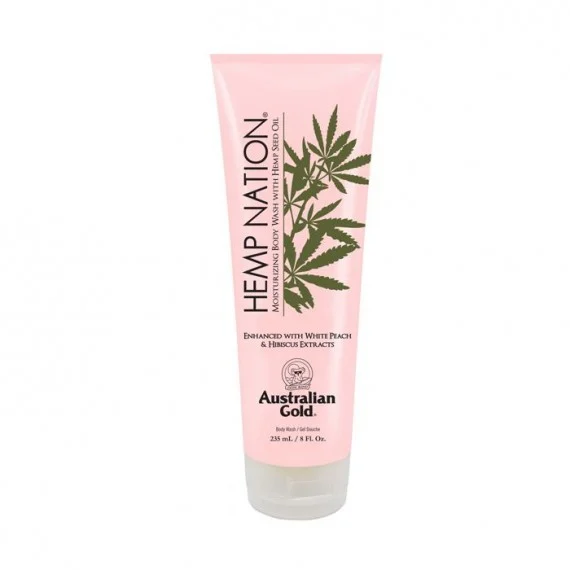 Australian Gold Hemp Nation PEACH & HIBISCUS Moisturizing Body Wash 235ml - doccia/schiuma idratante dopo sole Pesca/Ibisco