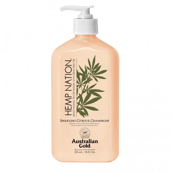 Australian Gold Hemp Nation SPARKLING CITRUS & CHAMPAGNE Moisturizer 535ml - crema corpo dopo sole Agrumi/Champagne
