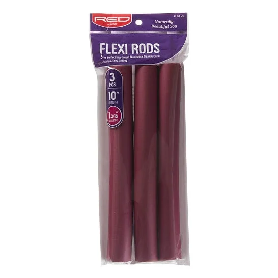 Red By Kiss Flexi Rods 10" 1 3/16" Plum Flexible Rollers 3uds