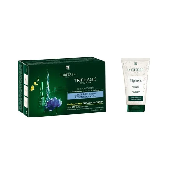 René Furterer Triphasic Reactional 12x5ml + Champú Anticaída 50ml