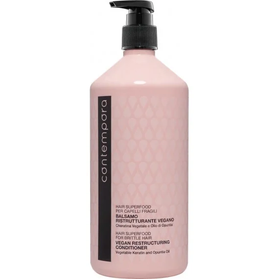 CONTEMPORA Balsamo Ristrutturante Vegano 1000ml - balsamo ristrutturante capelli fragili sfibrati opachi