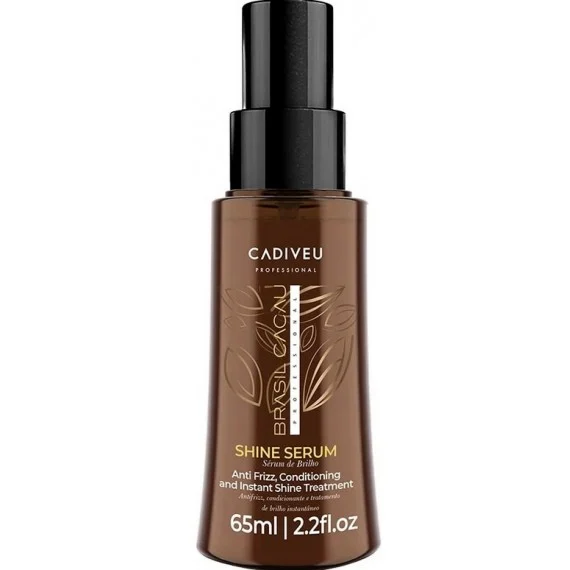 Cadiveu Brasil Cacau Shine Serum Anti Frizz Conditioning Treatment 65ml - trattamento illuminante anticrespo capelli crespi