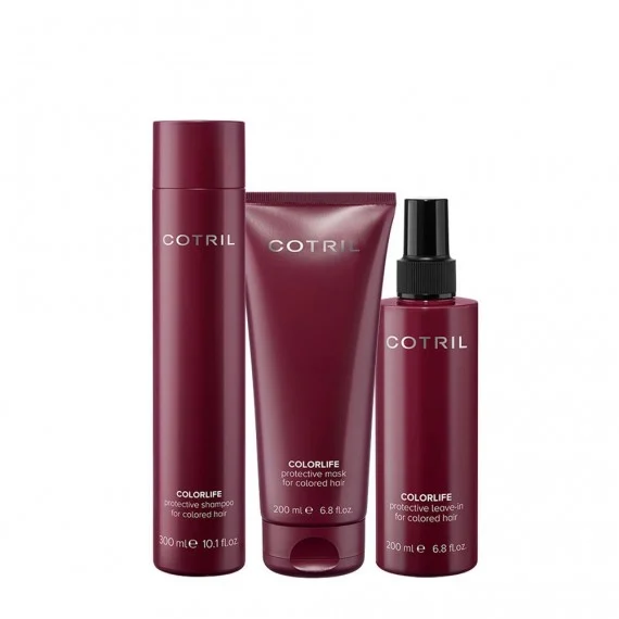 Cotril Colorlife Protective Shampoo+Mask+Leave-In Spray 300+200+200ml – kit capelli colorati