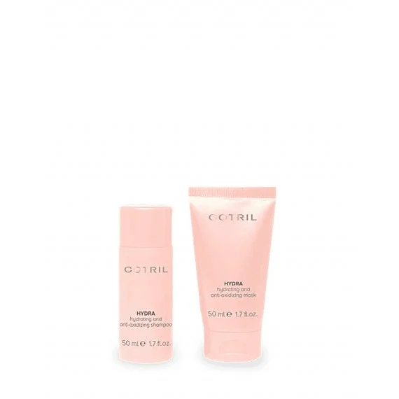 Cotril Hydra Travel Set Shampoo+Maschera 50+50ml - kit antiossidante anti-age capelli disidratati