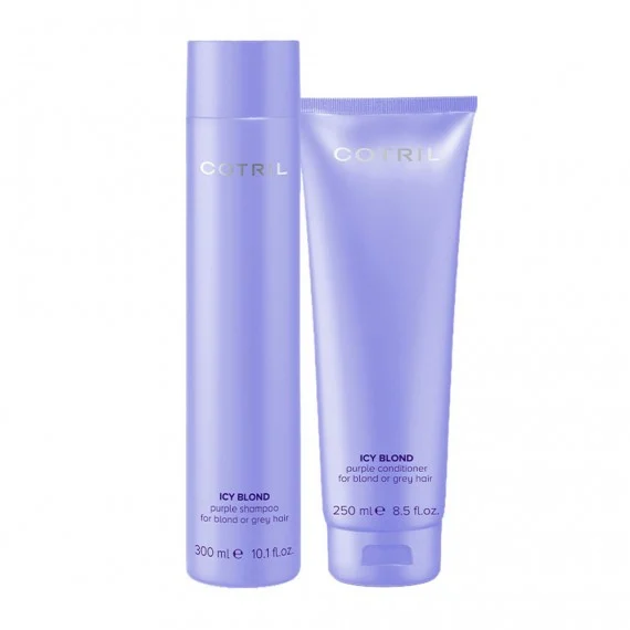 Cotril Icy Blond Purple Shampoo+Conditioner 300+250ml - kit antigiallo capelli biondo freddo grigi
