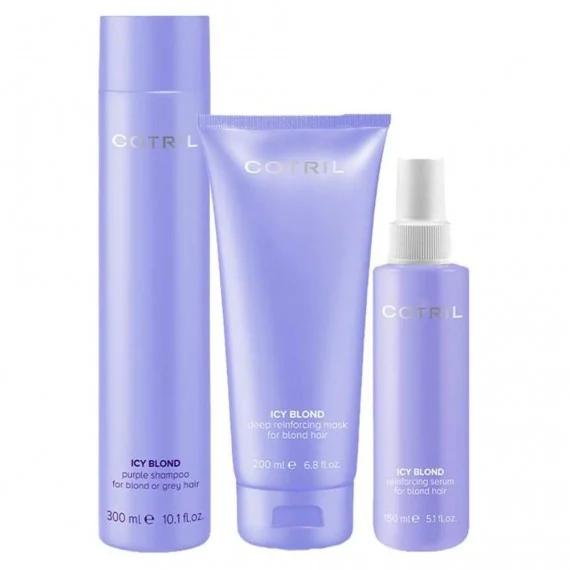 Cotril Icy Blond Purple Shampoo+Conditioner+Serum 300+ 250+150ml - kit antigiallo