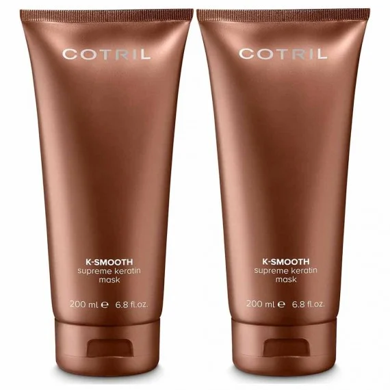 Cotril K-Smooth Supreme Keratin Mask 200ml 2 PEZZI - maschera di mantenimento con cheratina capelli ribelli