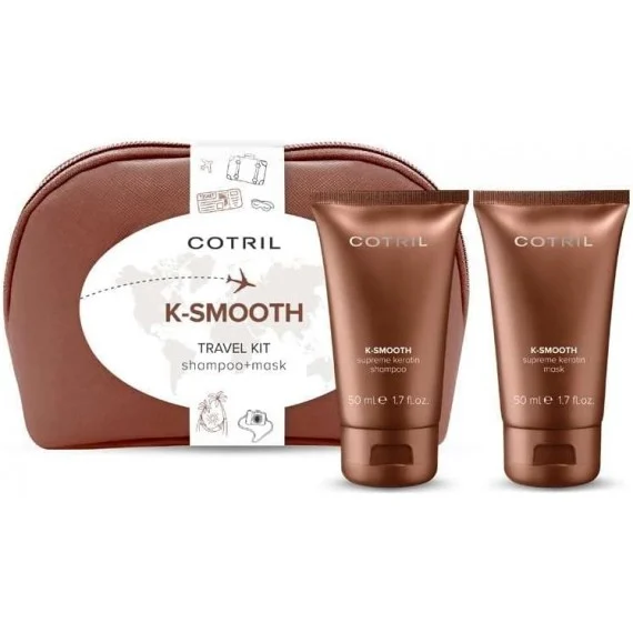 Cotril K-Smooth Travel KIT Supreme Keratin Shampoo+Mask 50+50ml - pochette
