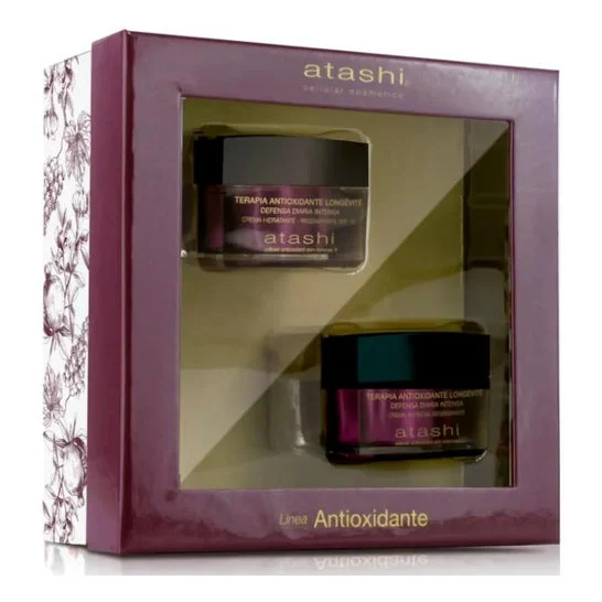 Atashi Antiossidante Cellulare Anti-invecchiamento 50ml + Crema Idratante SPF15 50ml