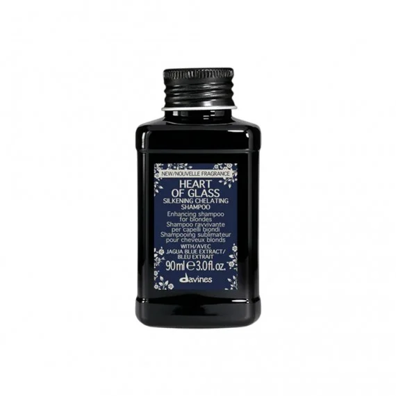 Davines Heart of Glass Silkening Shampoo NEW FRAGRANCE 90ml TRAVEL SIZE - shampoo anti-giallo fortificante capelli biondi decolo