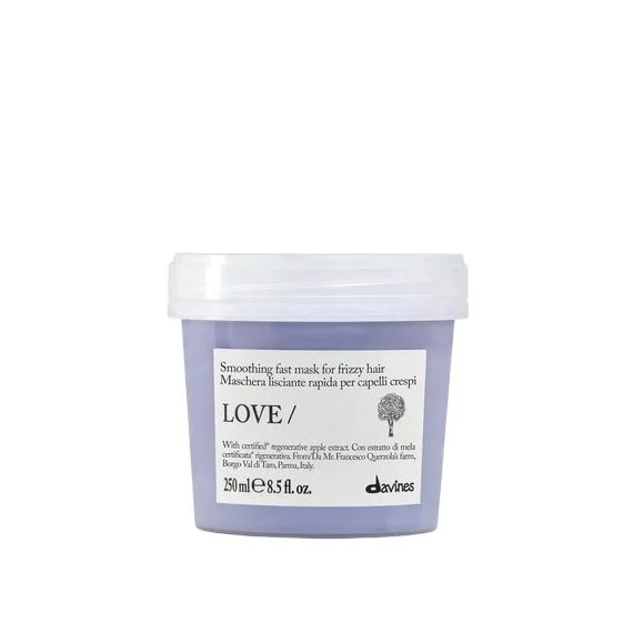 Davines LOVE Smoothing Fast Mask 250ml NEW - maschera lisciante rapida capelli crespi