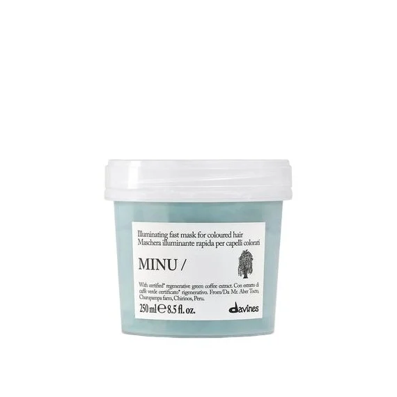 Davines MINU Illuminating Fast Mask 250ml NEW - maschera illuminante protettiva capelli colorati