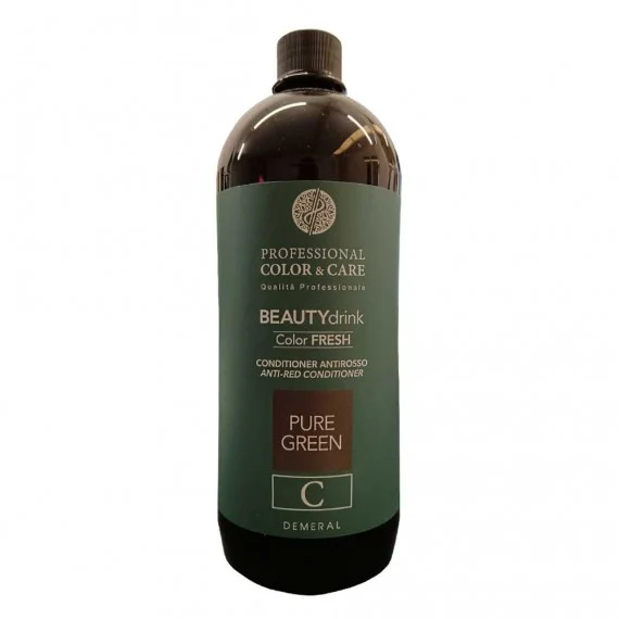 Demeral Beauty Drink Color Fresh Pure Green Conditioner 1000ml - balsamo antirosso capelli castani