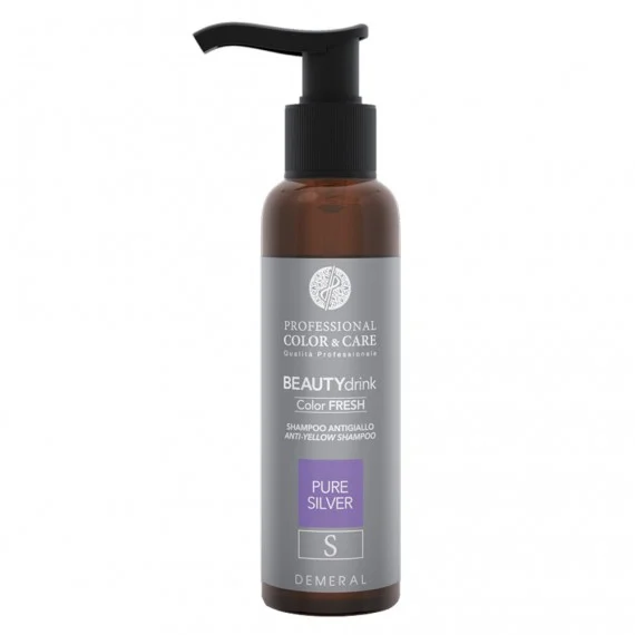 Demeral Beauty Drink Color Fresh Pure Silver Shampoo 100ml - shampoo antigiallo capelli biondi decolorati bianchi