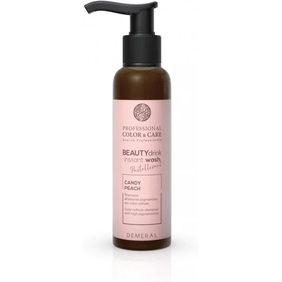 Demeral Beauty Drink Color Instant Wash Candy Peach 100ml - shampoo tonalizzante capelli biondi decolorati