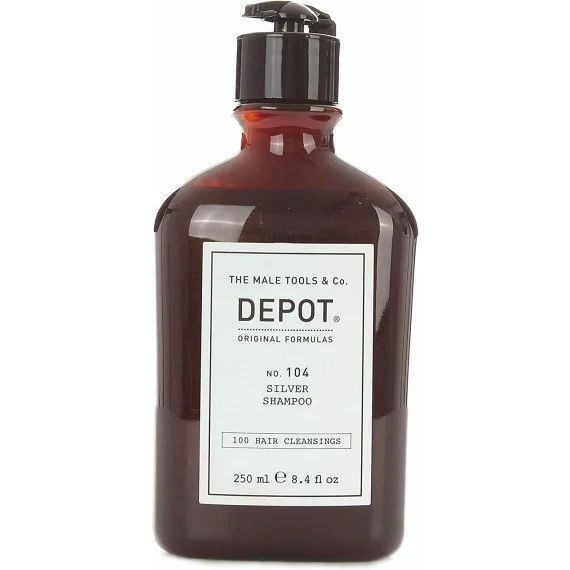 Depot No.104 Silver Shampoo 250ml - shampoo uomo anti-giallo capelli grigi bianchi