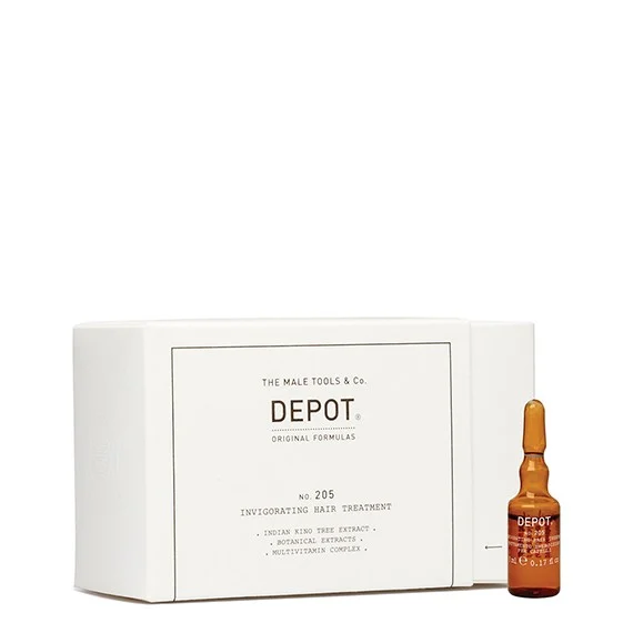 Depot No.205 Invigorating Hair Treatment 10*5ml - trattamento uomo in fiale energizzante anti-caduta