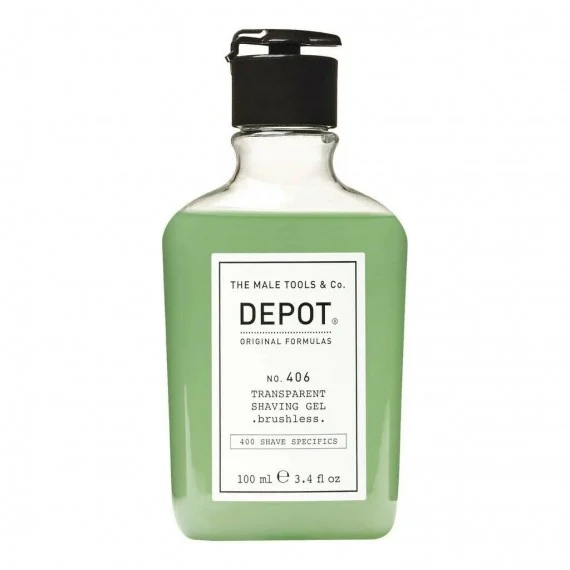 Depot No.406 Transparent Shaving Gel Brushless 100ml - gel da barba senza pennello