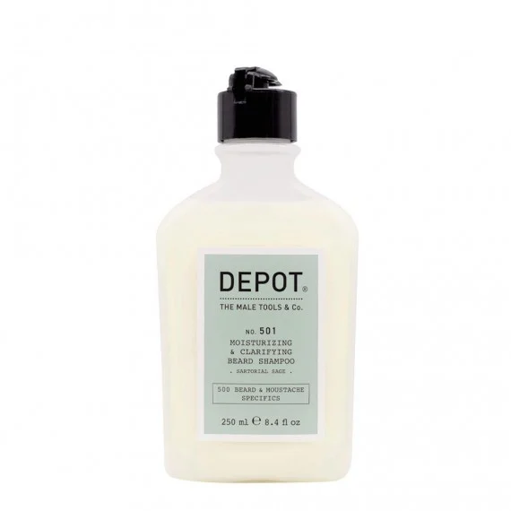Depot No.501 Moisturizing & Clarifying Beard Shampoo SARTORIAL SAGE 250ml - shampoo barba idratante purificante