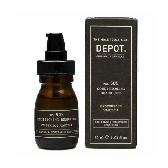 Depot No.505 Conditioning Beard Oil MYSTERIOUS VANILLA 30ml - olio condizionante per barba fragranza vaniglia