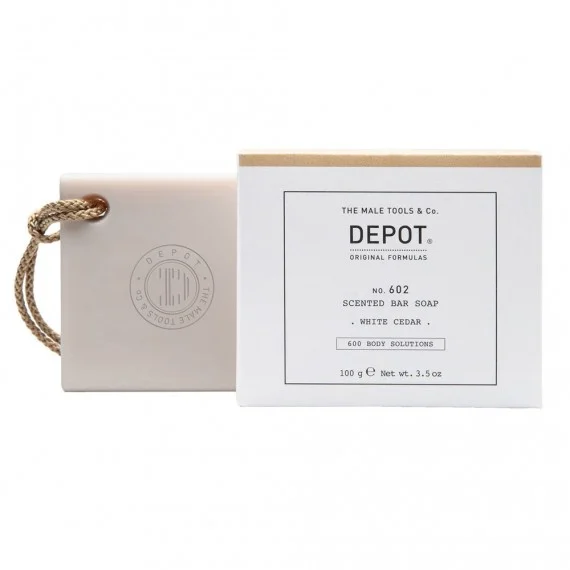 Depot No.602 Scented Bar Soap White Cedar 100g - sapone profumato uomo fragranza agrumata legni chiari