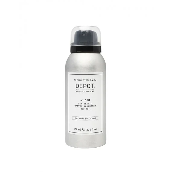 Depot No.608 Sun Shield Tattoo Protector SPF50+ 100ml - spray solare uomo protezione elevata tatuaggi