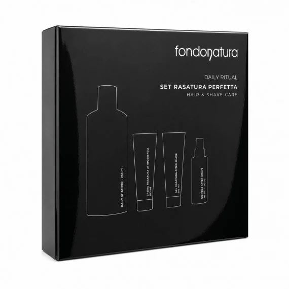 Fondonatura HYDRO Daily Ritual Hair&Shave Set 250+100+100+50ml - set uomo rasatura capelli e barba