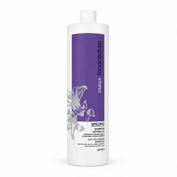 Fondonatura OMNIA Specific Shampoo Antigiallo 1000ml - shampoo antigiallo capelli biondi trattati bianchi