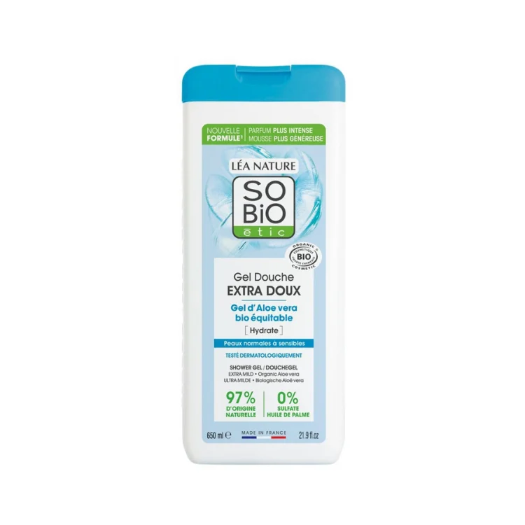 LÉa nature so bio étic Gel Doccia Extra Delicato all'Aloe Vera, 650 ml