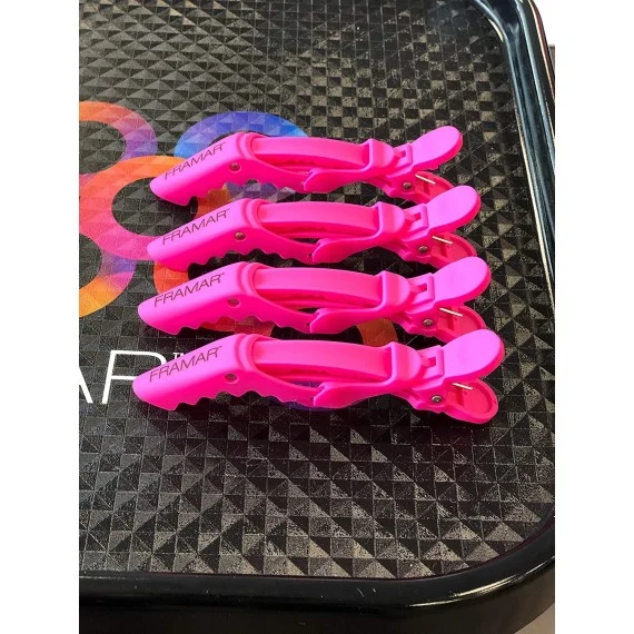 Framar Gator Grips Pink 4pz - Fermagli per capelli