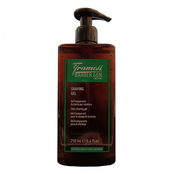 Framesi BARBER GEN Shaving Gel 250ml - gel trasparente da barba per rasatura