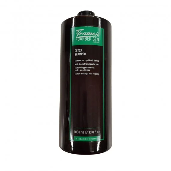 Framesi Barber Gen Detox Shampoo 1000ml - shampoo uomo detossinante antiforfora