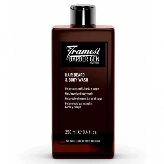 Framesi Barber Gen Hair Beard & Body Wash 250ml - gel doccia capelli barba e corpo