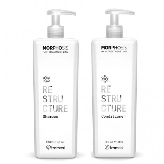 Framesi Morphosis Restructure Shampoo+Conditioner 1000+1000ml - kit ristrutturante intensivo capelli danneggiati