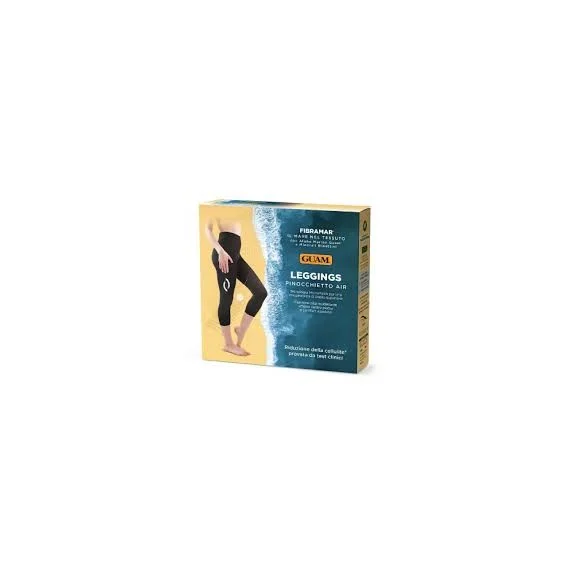 GUAM FIBRAMAR Leggings Pinocchietto Air XS/S (38-40) - leggins nero pinocchietto anticellulite rimodellante snellente