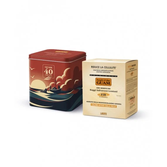 GUAM Fanghi d'Alga 40 anni Fango FIR +Boost+Latta Rossa 1kg+15g - trattamento/fango anticellutite corpo edizione limitata