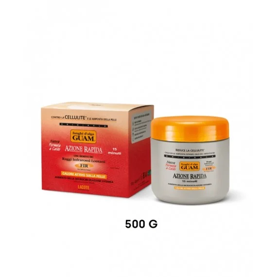 GUAM Fanghi d'Alga Azione Rapida F.I.R 500g - fanghi anticellulite formula Caldo azione rapida 15 minuti
