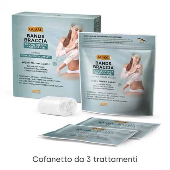 GUAM Fanghi d'Alga Bands Braccia 3x45ml - trattamento in bende rassodanti braccia