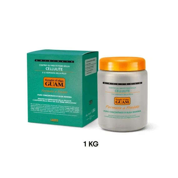 GUAM Fanghi d’Alga Formula a Freddo 1kg - trattamento anticellulite fango+crema gel effetto freddo