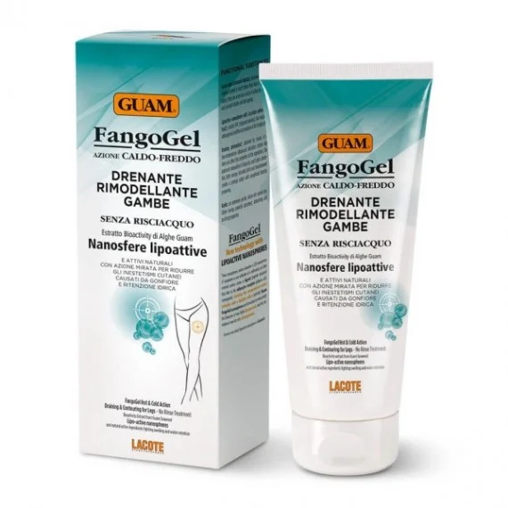 GUAM Fangogel Drenante Rimodellante Gambe Caldo/Freddo 200ml - fango/gel senza risciacquo anticellulite drenante