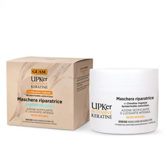 GUAM UPKer Intensive Keratine Maschera Riparatrice 200ml - maschera riparatrice setificante lucidante capelli danneggiati